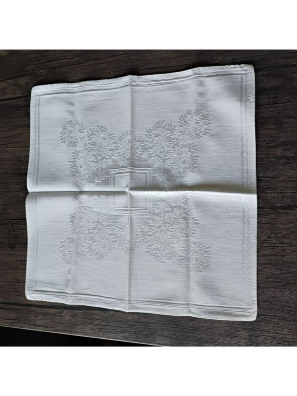 Vintage Kemp & Beatley White Damask Napkins Set Of 2 Cotton blend Czech Republic - Picture 2 of 6